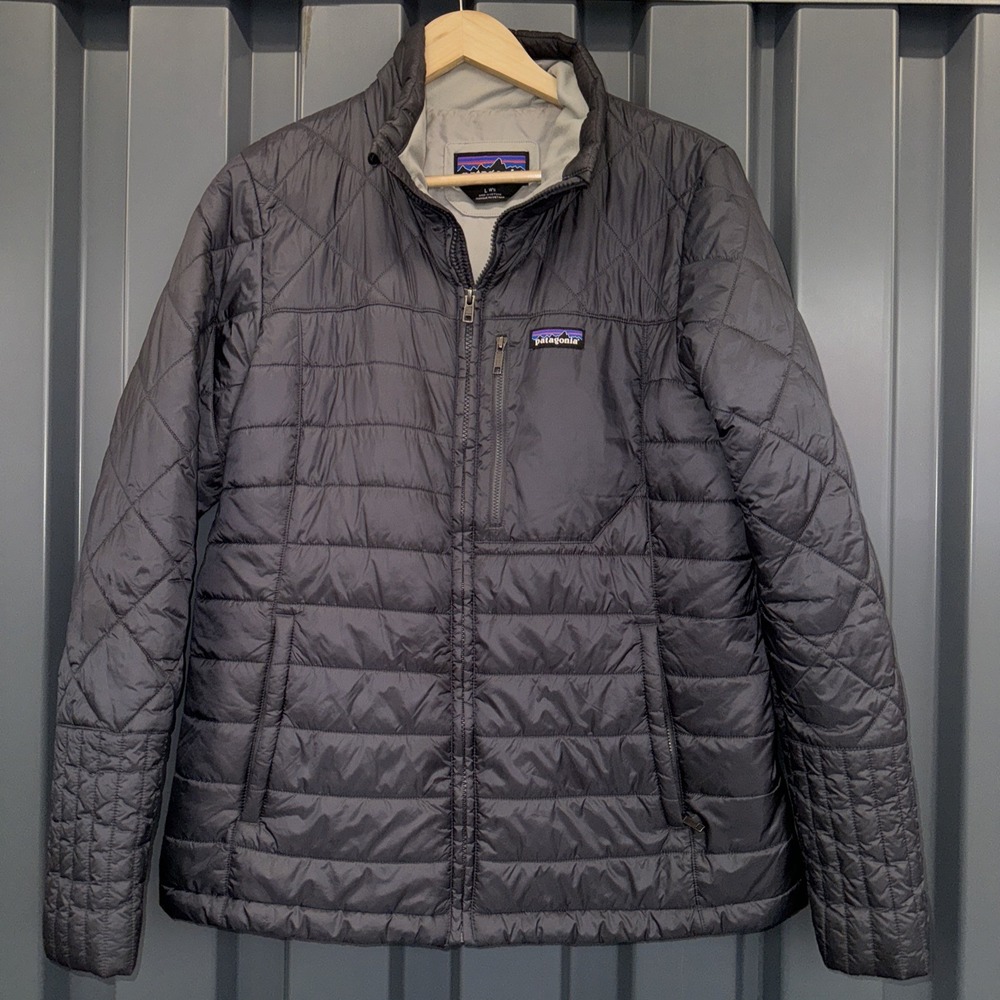 Patagonia Radalie Parka Jacket Womens Large Gray Insulated Quilted Puffer Coat